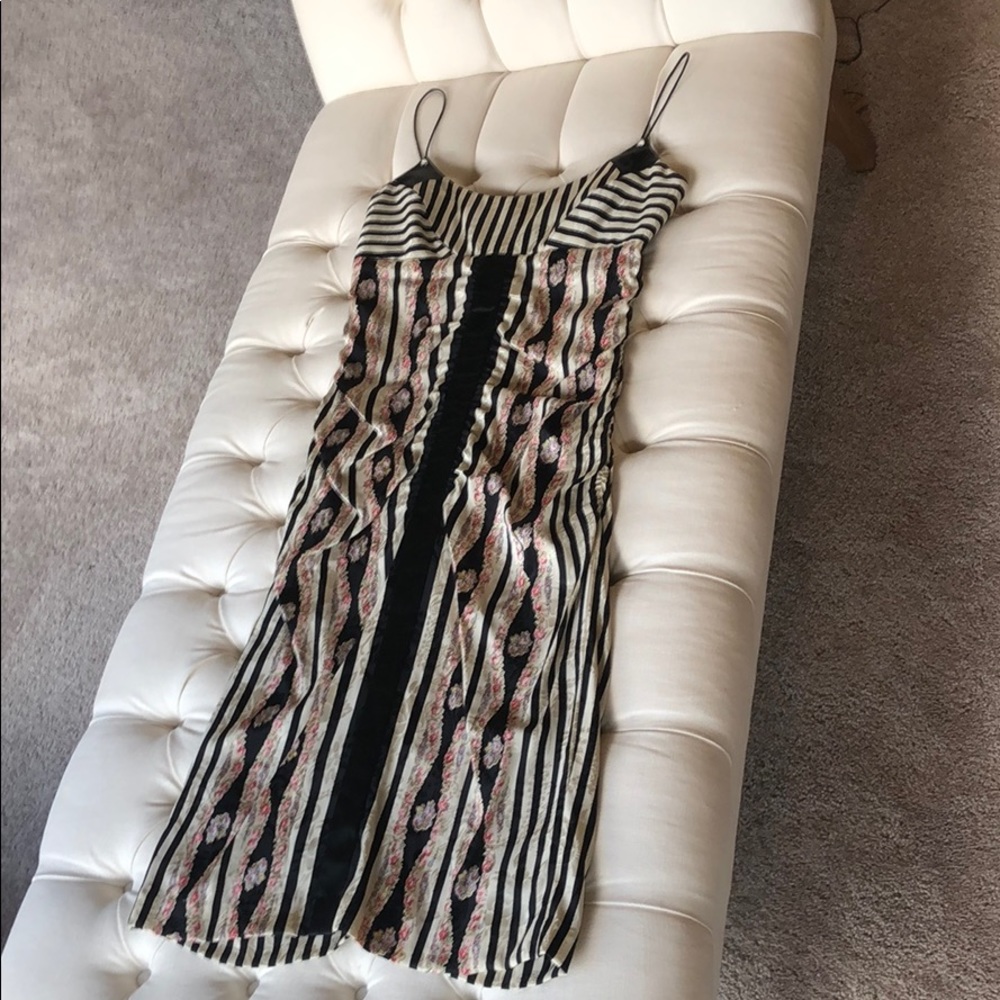 Nicole Miller Silk Spaghetti Strap Cocktail Dress